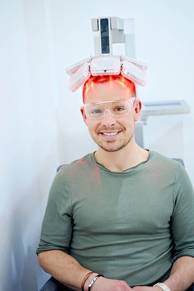 Adam Rickitt Laser Hair Therapy and laser hair growth procedure