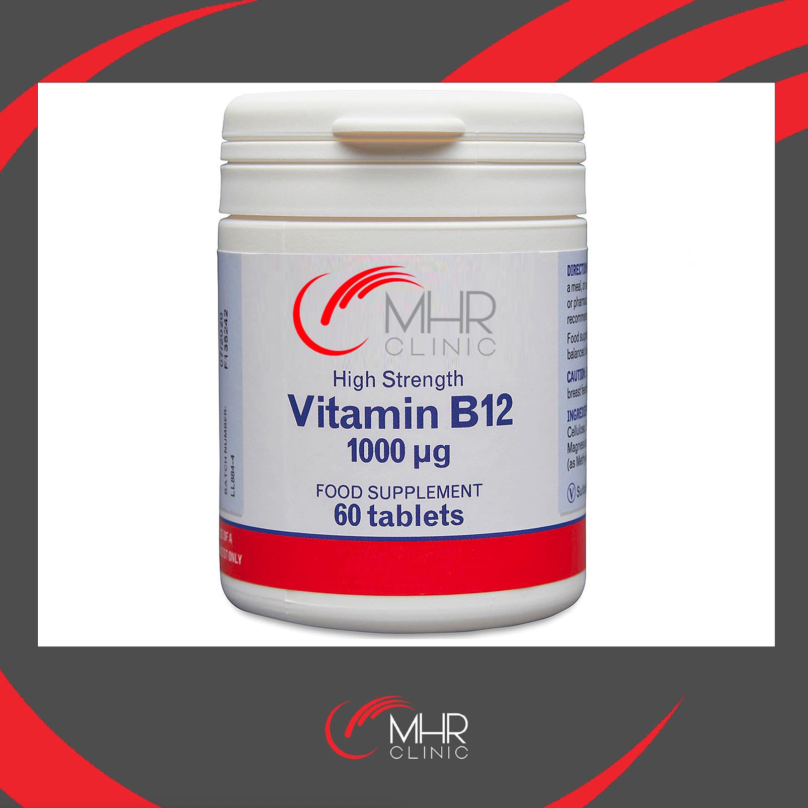 MHR High Strength Vitamin B12 1000µg Supplement | MHR ...