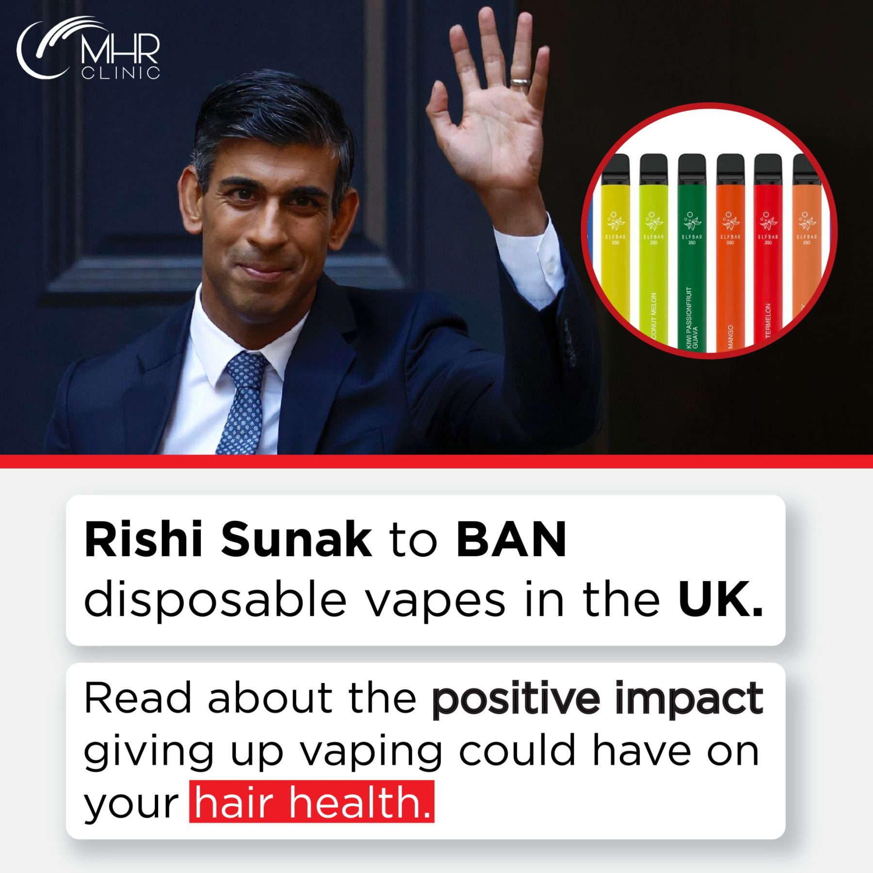 UK Bans Disposable Vapes: A Positive For Your Hair Health? | MHR Clinic UK  | Hair Transplants in Manchester and Harrogate